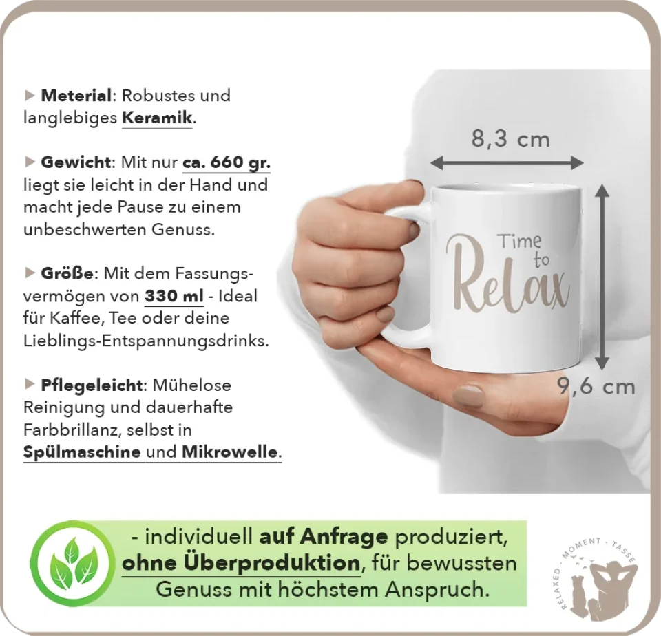 MAßE von der relaxed moment tasse