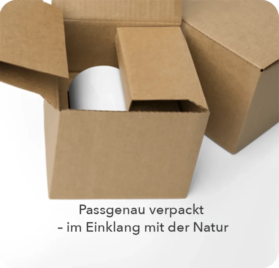 Verpackung der Relaxed-Moment-Tasse Nachhaltige Pausentasse als Achtsamkeitsgeschenk