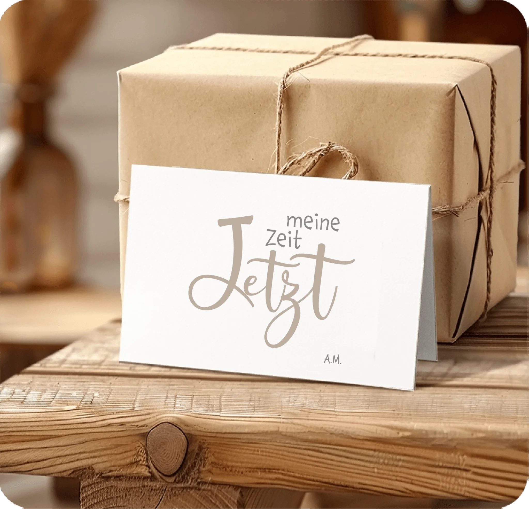 Meine Zeit Jetzt“ – Personalisierte Tasse mit Silhouette, Haustieren und Grußkarte – Geschenkideen für Frauen