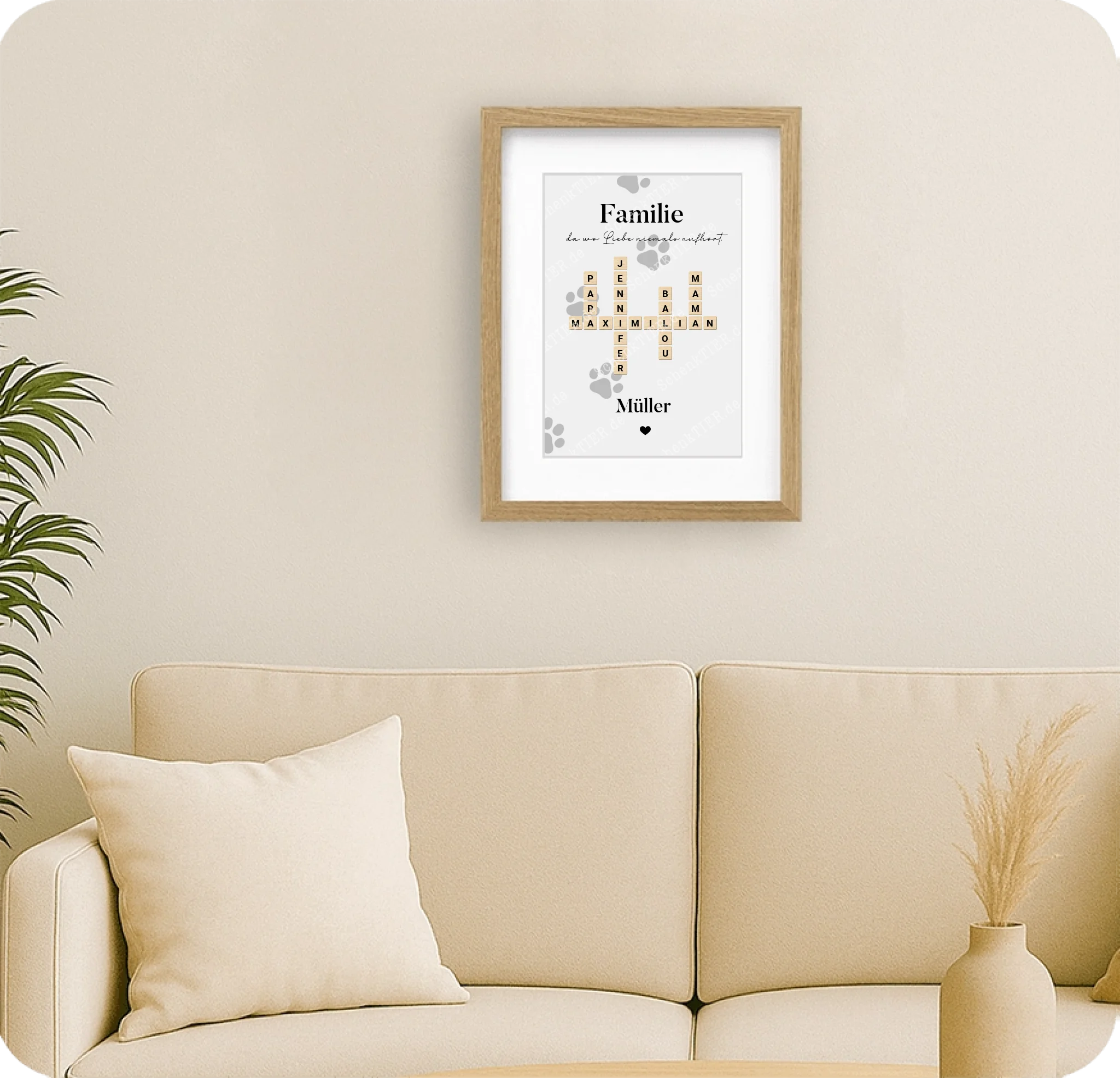 Poster 20 mal 30 für Wohnzimmer von Schenktier