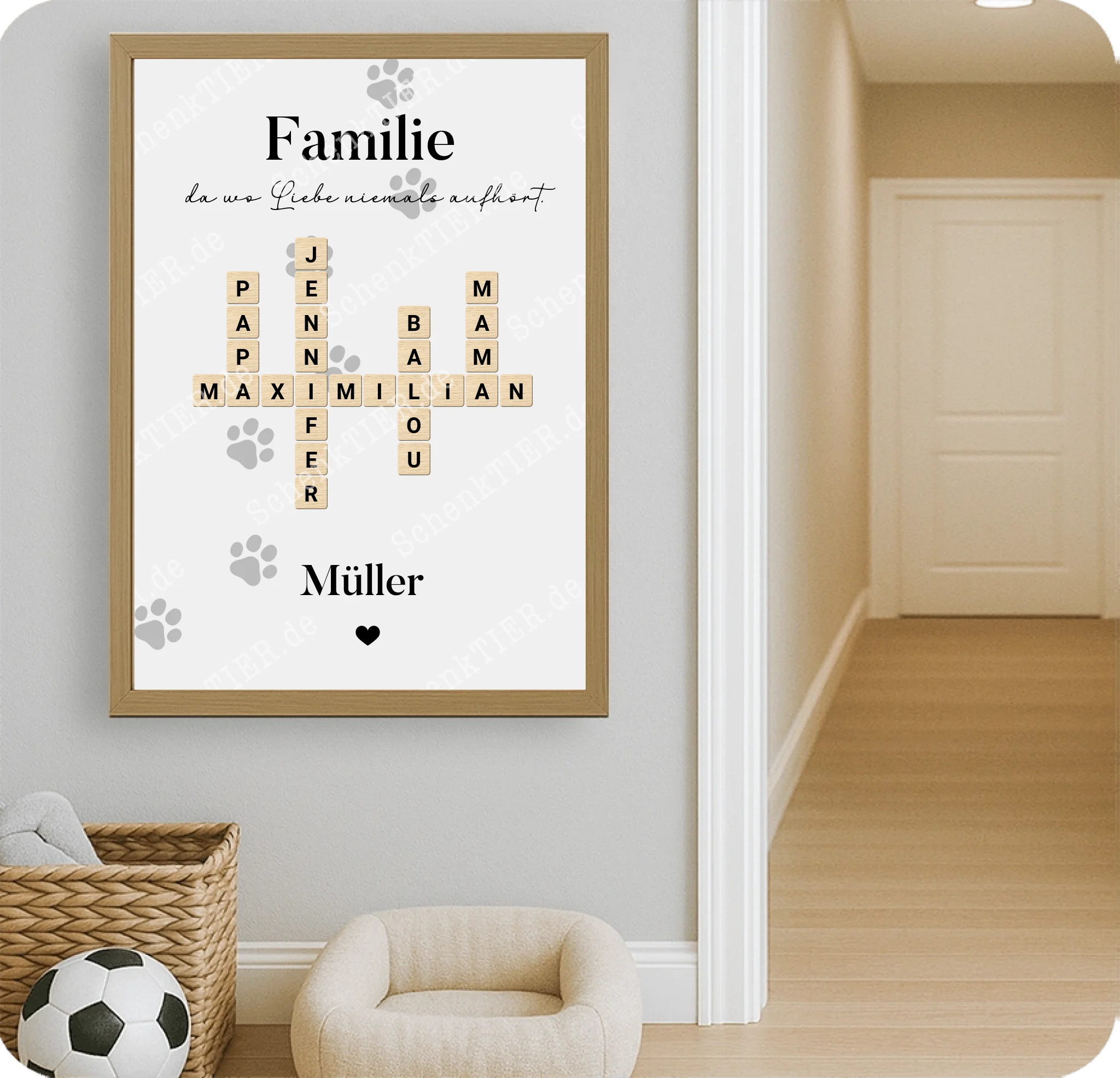 Poster 50 mal 70 für Kinderzimmer von Schenktier
