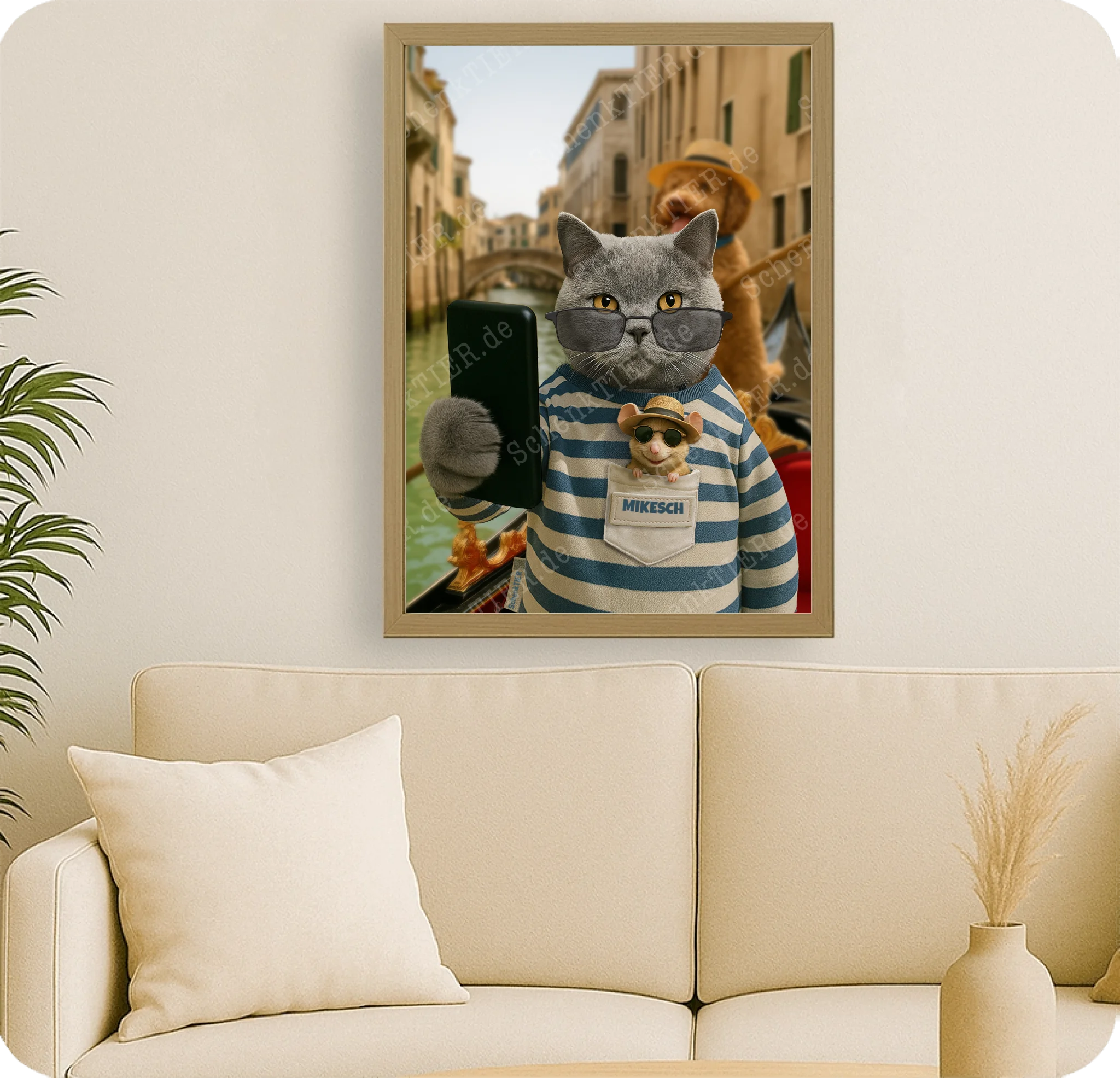 Poster 50 mal 70 für Wohnzimmer von Schenktier