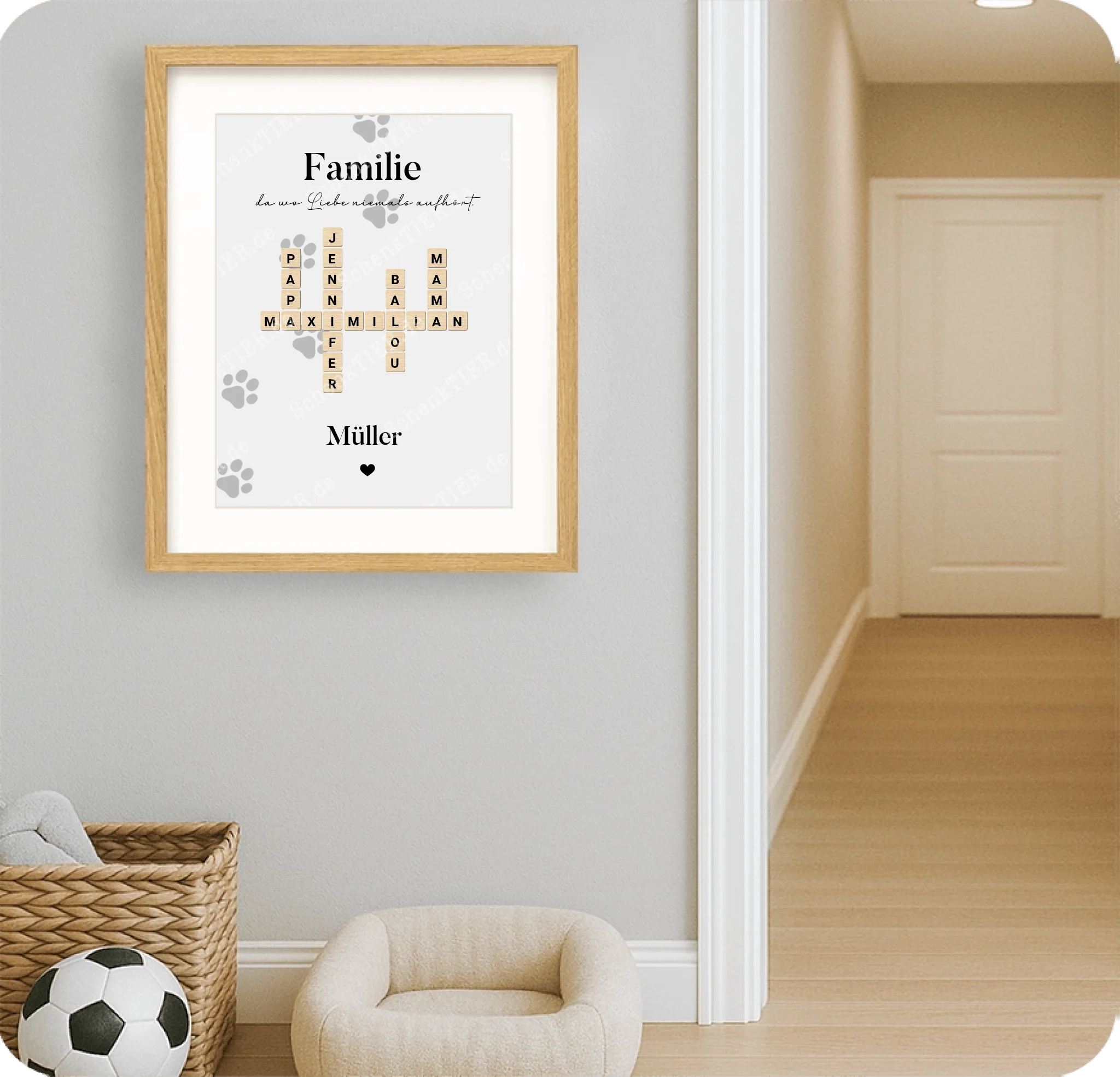 Poster 30 mal 40 für Kinderzimmer von Schenktier