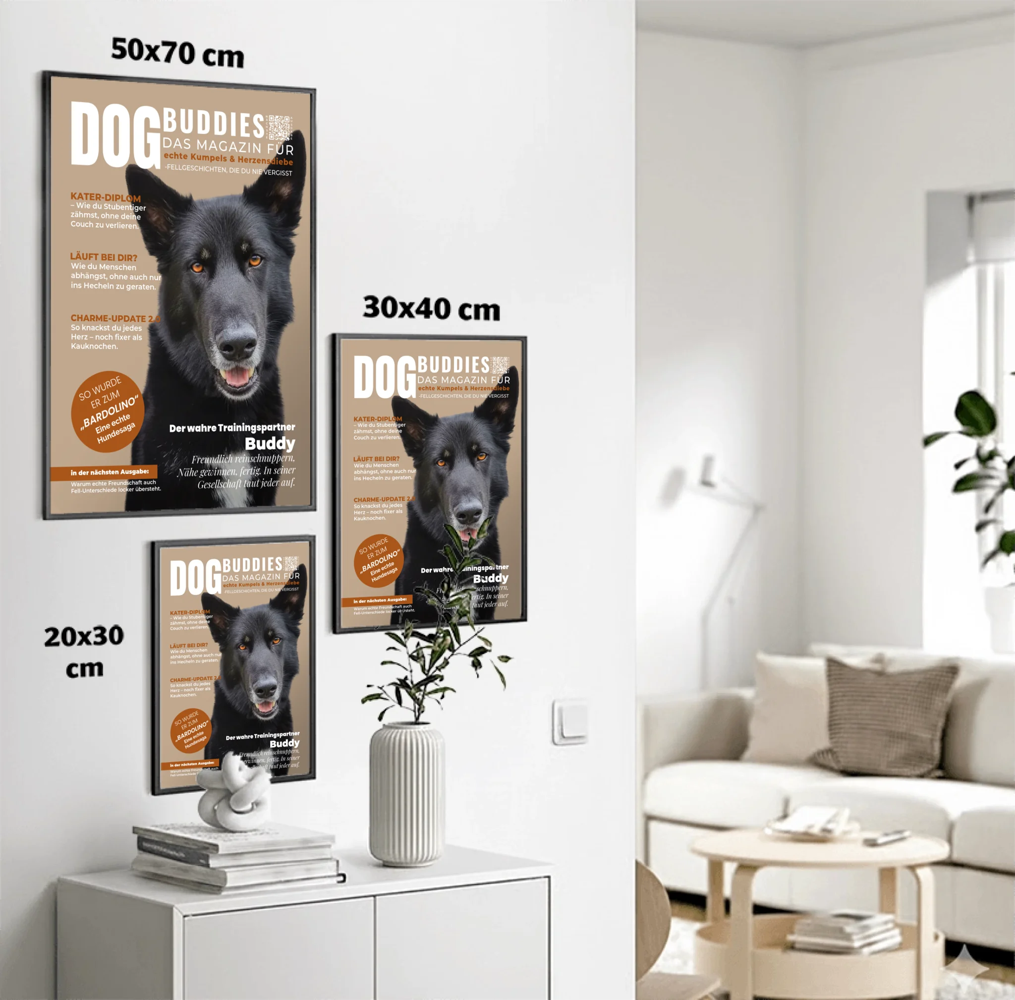 Poster von SChenktier im Größenvergleich