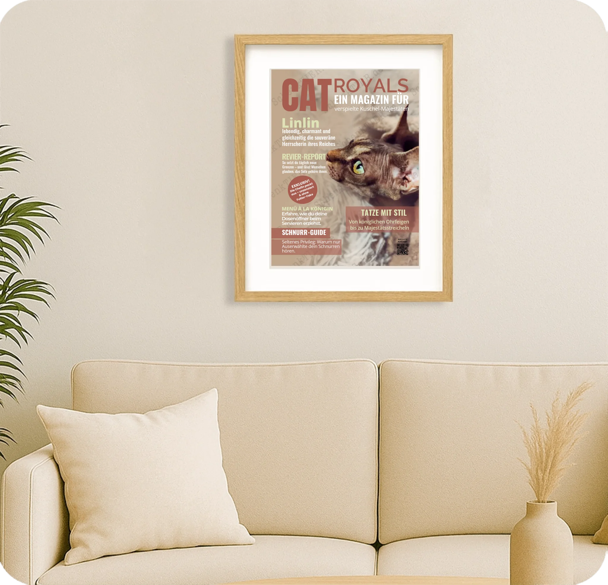 Poster 30 mal 40 für Wohnzimmer von Schenktier