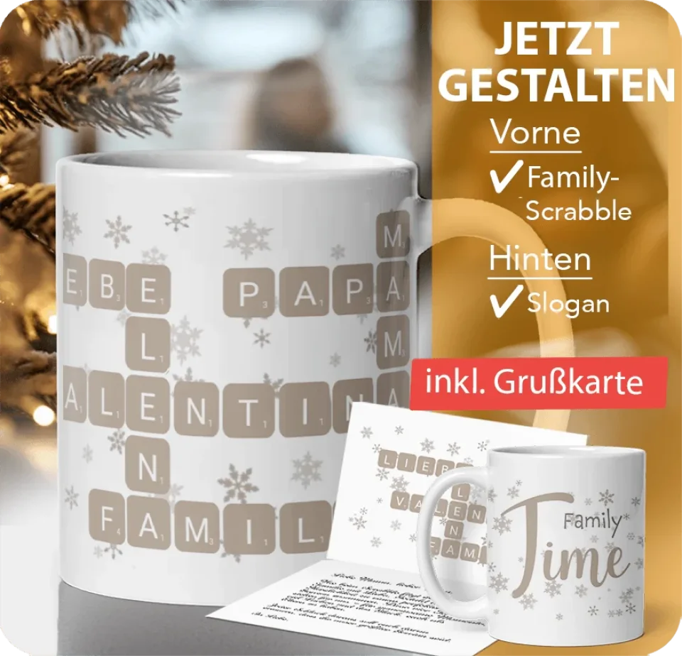 Personalisierte Tasse für Familien mit Grußkarte  von Relaxed Moment Tasse