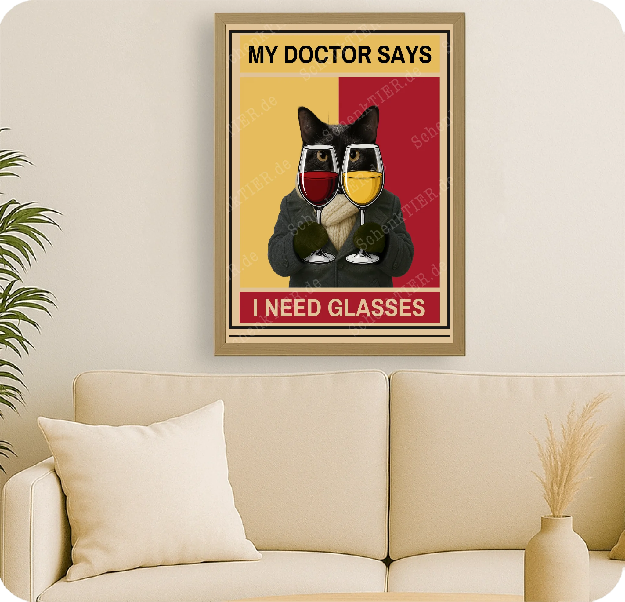 Poster 50 mal 70 für Wohnzimmer von Schenktier 