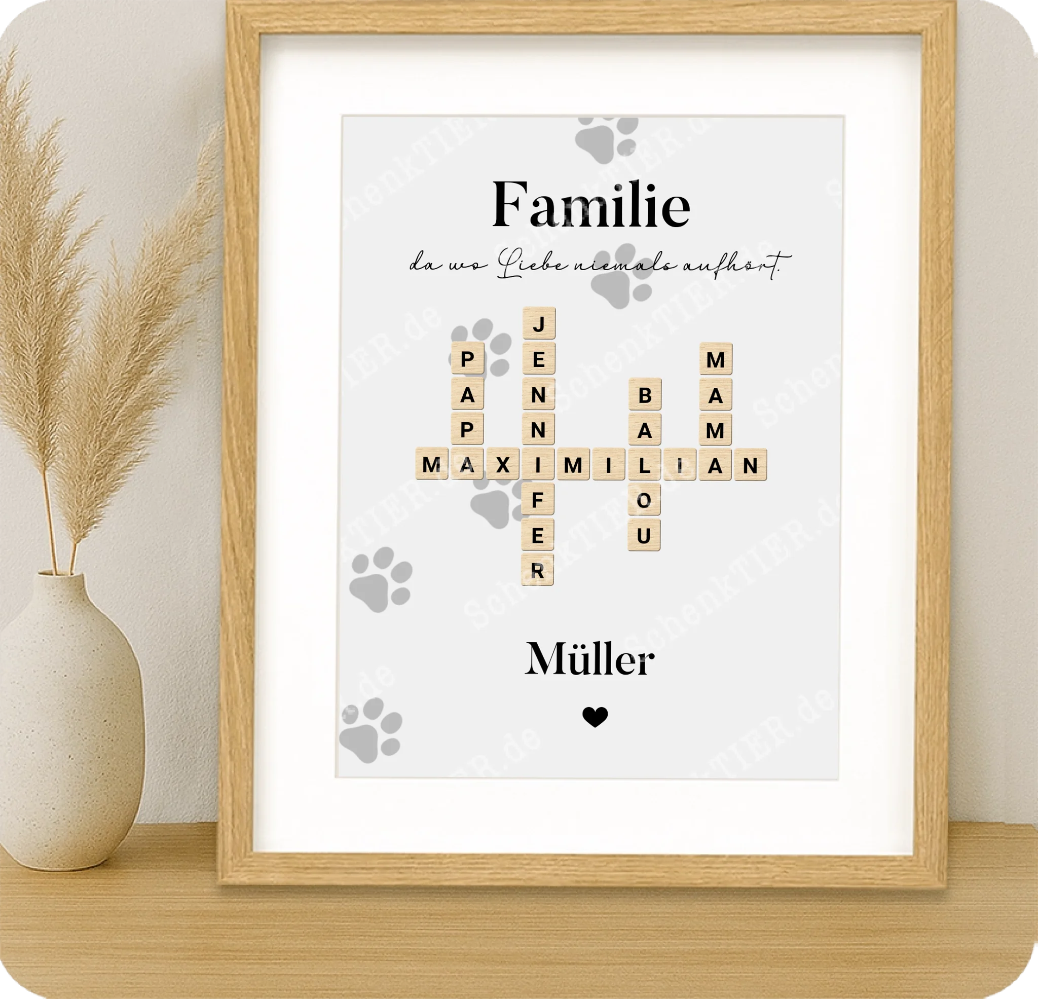 Poster 30 mal 40 für Kommode von Schenktier 