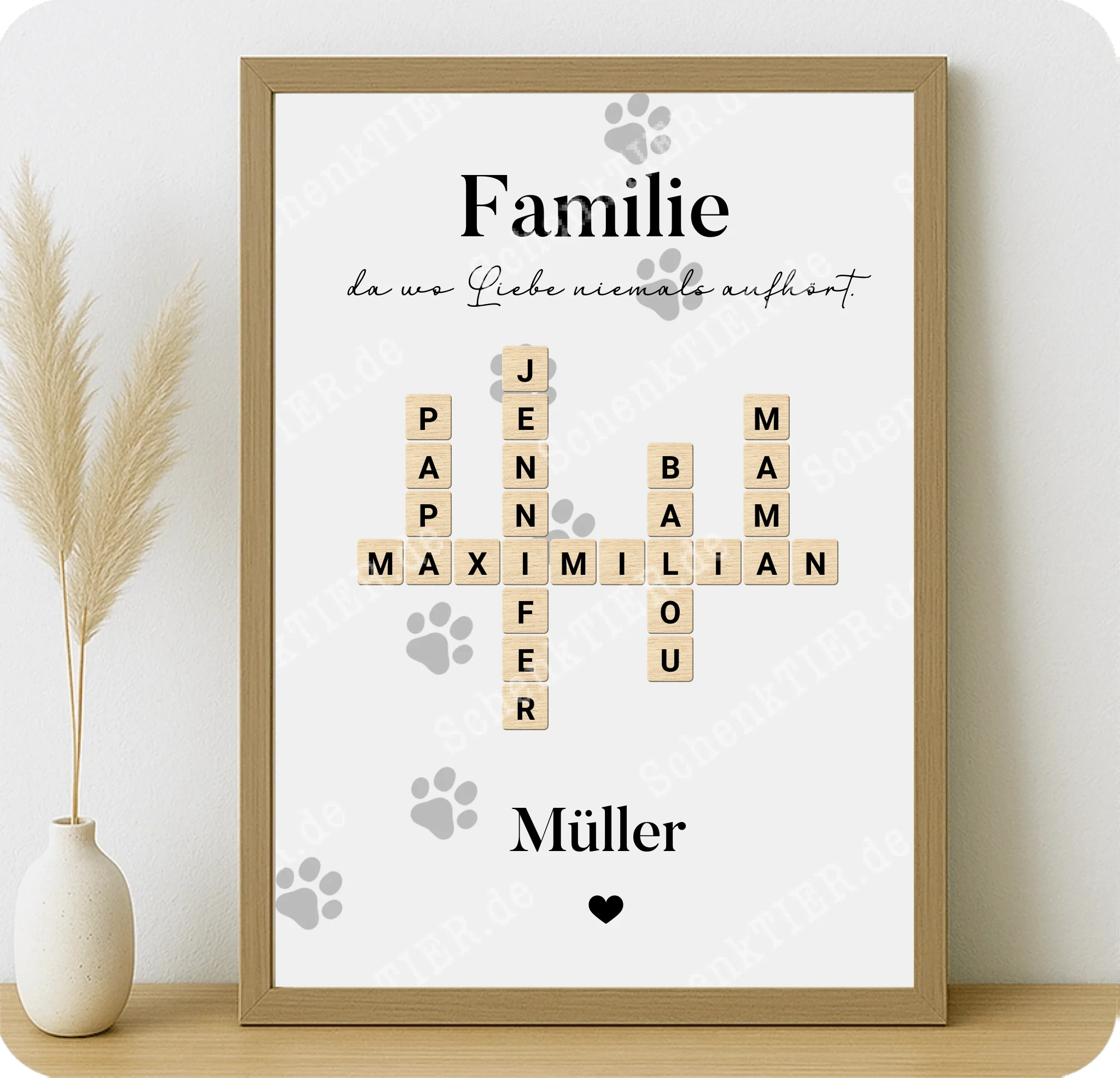 Poster 50 mal 70 für Kommode von Schenktier 